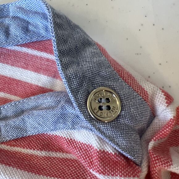 Tommy Hilfiger Women Top Blouse Shirt Size 3X Pink Striped Cotton Boat Neck XXXL - Picture 8 of 12